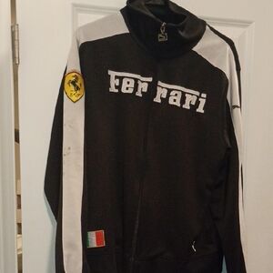 Ferrari Black and White Track Jacket